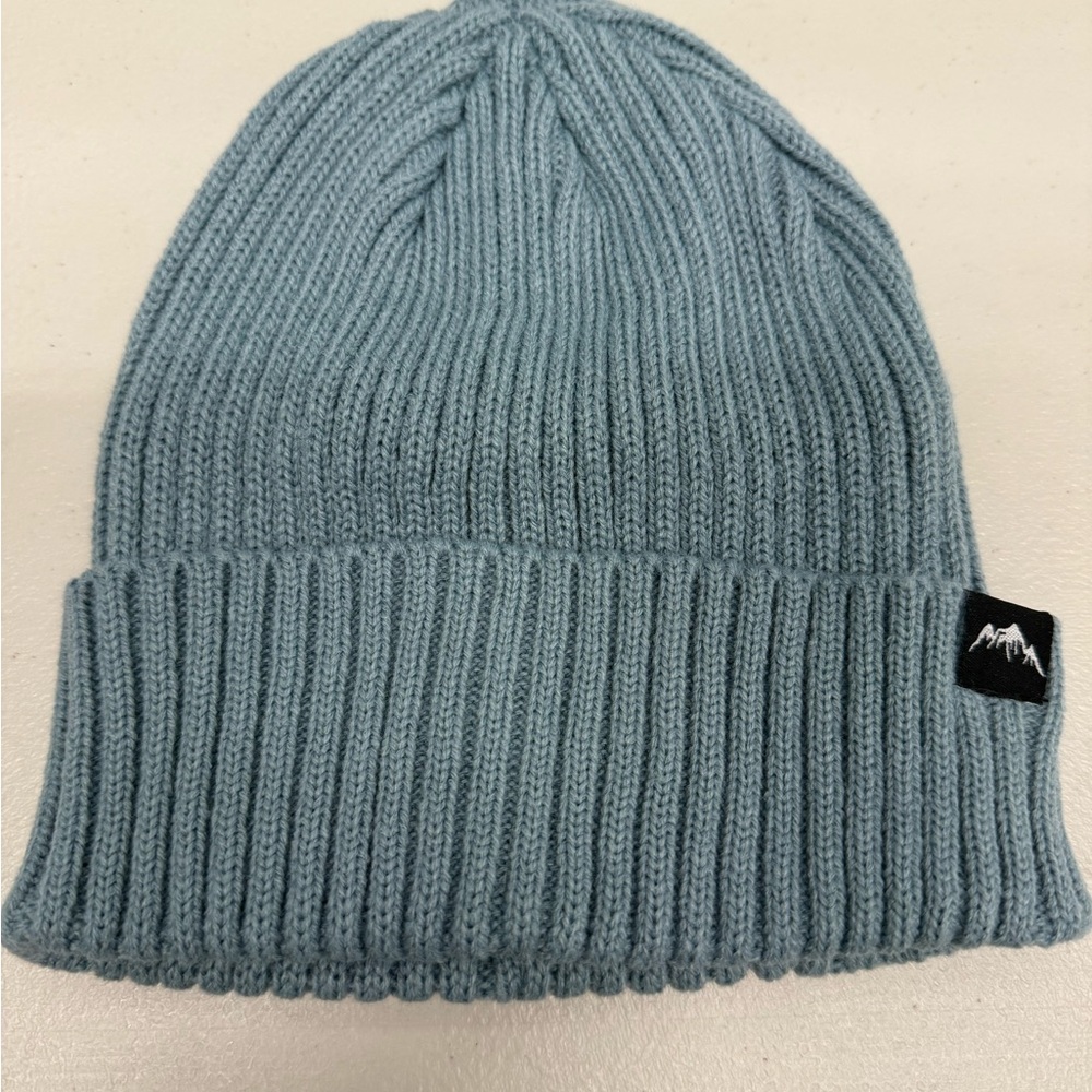 Blue Knit Beanie Hat